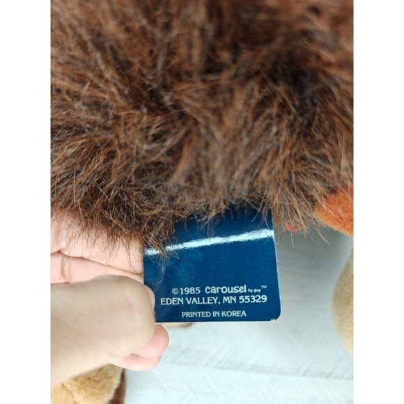 Vintage Murphy Moose Plush Toy Red Plaid Hat 15" Carousel By Guy - Picture 12 of 12